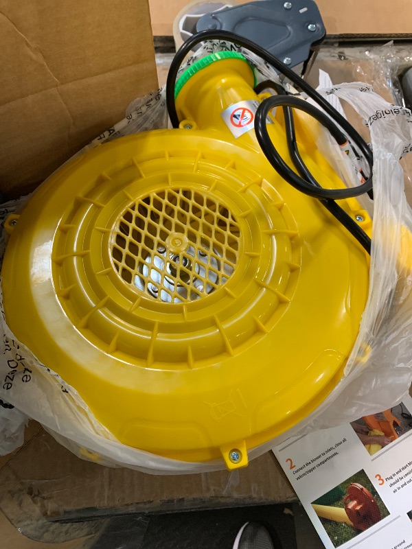 Photo 2 of Sportspower Big Wave II Inflatable Water Slide Bounce House with Climbing Wall & Splash Pool, Heavy Duty, ASTM Certified, on Included Blower, 11.5 x 10.5 x 8 FT