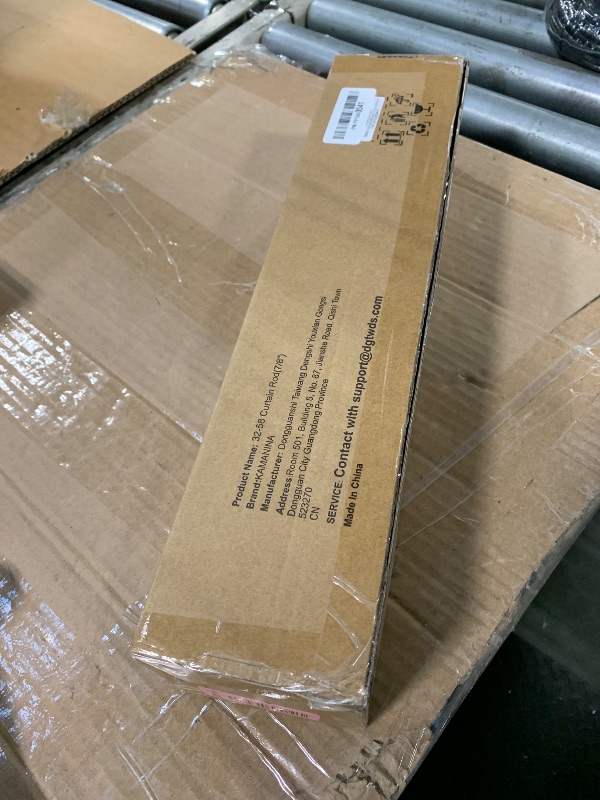 Photo 1 of **DIFFERENT COLOR***
KAMANINA Curtain Rod 32 to 58 Inch(2.6-4.8Ft), Heavy Duty White Curtain Rods for Windows, 7/8 Inch Single Drapery Rod Adjustable, Decorative Netted Texture End