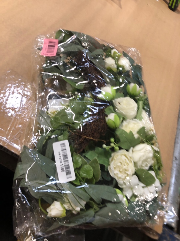 Photo 1 of *USED*
H&W 2pcs Artificial Wedding Arch Flowers for Wedding Sign, Floral Swag Dusty Decor for Reception Ceremony Backdrop(Willow Leaves-Peony-White)