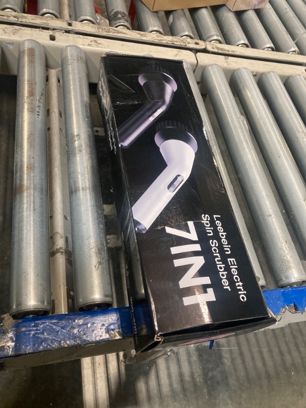 Photo 1 of ***MISSING PIECES*** Leebein Electric Spin Scrubber, 2025 New Cordless Cleaning Brush Bathroom Scrubber, IPX7 Waterproof Shower Scrubber with 7 Brush Heads, Extendable Long Handle and 2 Speeds Scrubber for Bathtub Floor