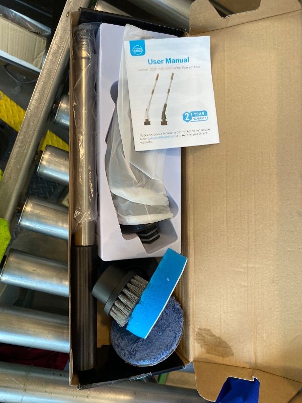 Photo 1 of ***MISSING PIECES*** Leebein Electric Spin Scrubber, 2025 New Cordless Cleaning Brush Bathroom Scrubber, IPX7 Waterproof Shower Scrubber with 7 Brush Heads, Extendable Long Handle and 2 Speeds Scrubber for Bathtub Floor