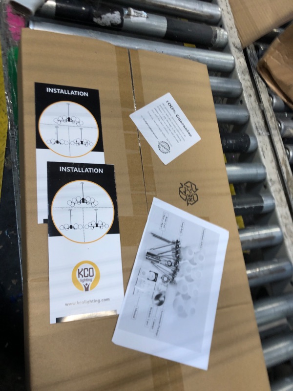 Photo 1 of ******FACTORY SEALED*****
KCO Lighting 8-Light Glass Sputnik Chandelier Light Modern Gold Chandeliers Pendant Light Fixture Vintage Globe Ball Ceiling Flush Mount Light Fixture Kitchen Island