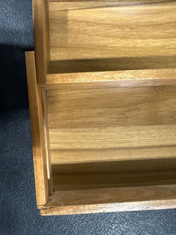 Photo 1 of **DAMAGED**
VaeFae Acacia Kitchen Silverware Organizer, Cutlery Drawer Organizer with 5 Compartments, Wooden Utensil Holder for Flatware and Cooking Tools