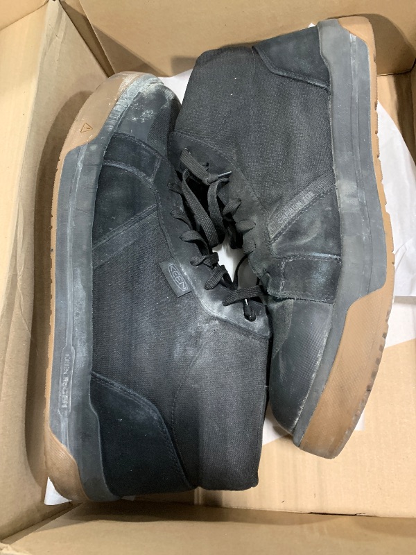 Photo 1 of *** VERY USED ***
KEEN Utility Men's Kenton Mid Top Composite Toe Breathable Work Sneakers, Black/Gum, 14 D