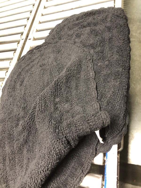 Photo 1 of ****two part*-**

DII Crochet Collection Reversible Bath Mat, Small Oval, 17x24, Gray