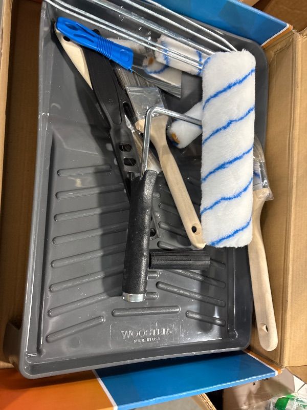 Photo 1 of **MISSING PARTS**
Rhibak Paint Roller Kit with Extension Pole, 27 Piece Set, 2 to 4 Ft Pole, 4"9" Paint Rollers, Paint Brushes Set for Professional Painting,House Paint Roller for All Latex and Oil Paints & Stains