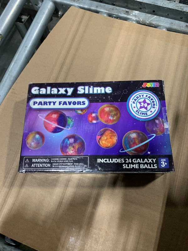 Photo 1 of ****** MISSING 3 *** JOYIN Slime Party Favors, 24 Pack Galaxy Slime Ball - Stretchy, Non-Sticky, Mess-Free, Stress Relief, and Safe - Toys for Girls and Boys - Classroom Reward, Party Supplies