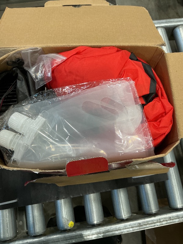 Photo 1 of **UNTESTED**
Christmas Inflatables Decorations Outdoor, 8FT Rooftop Santa Claus, Blow Up Sitting Santa with Gift Candy and Reindeer, Inflatable Yard Decor with Built-in LED Lights for Xmas Garden Lawn Party