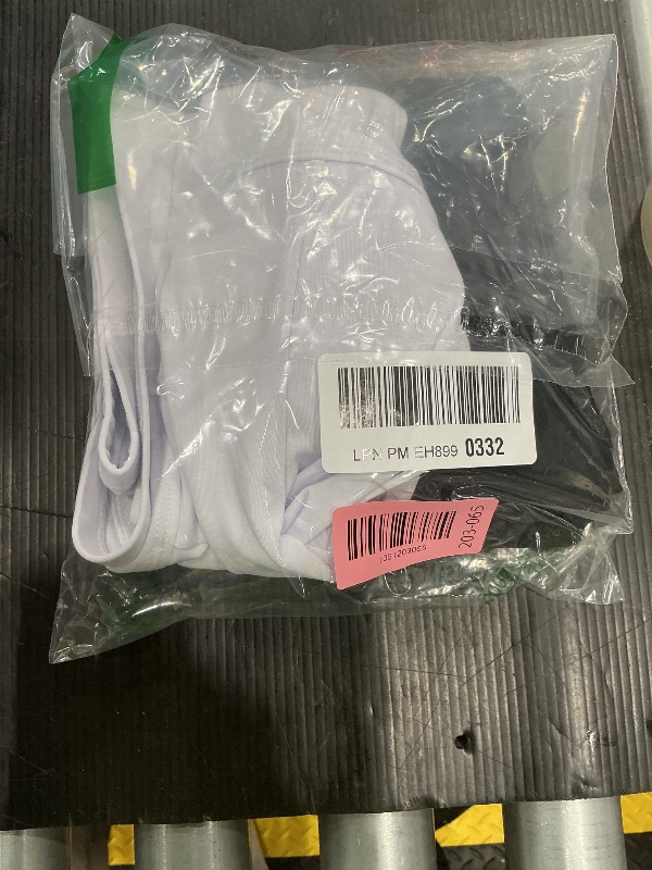 Photo 1 of *USED*
Amy Babe Women's Twist Front Full Coverage Swimsuit V Neck Padded High Waisted Ruched Bikini Set Two Piece Bathing Suit White Black