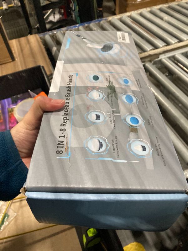 Photo 1 of ***IT DOESN'T TURN ON**** Electric Spin Scrubber Bathroom Scrubber - Cordless Shower Scrubber with Adjustable Handle, 2 Speeds, Bathroom Scrubber with 8 Replaceable Brush Heads, Power Scrubber for Bathroom Bathtub Cleaning