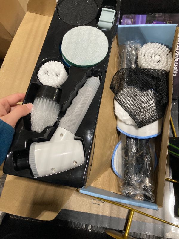 Photo 1 of ***IT DOESN'T TURN ON**** Electric Spin Scrubber Bathroom Scrubber - Cordless Shower Scrubber with Adjustable Handle, 2 Speeds, Bathroom Scrubber with 8 Replaceable Brush Heads, Power Scrubber for Bathroom Bathtub Cleaning