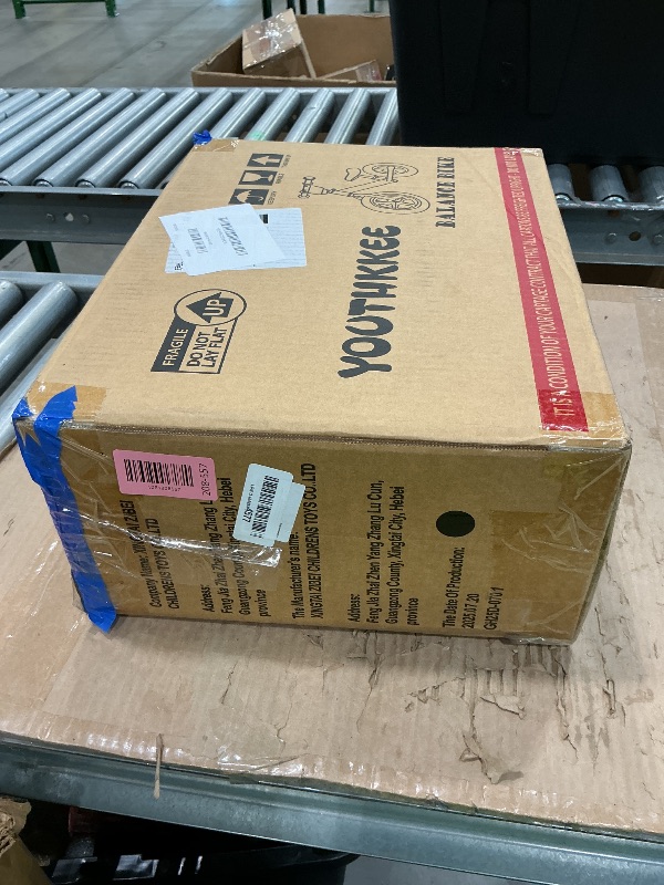 Photo 1 of **MINOR CUT ON SEAT, UNKNOWN MISSING PIECES***Youthkkee 12 Inch Toddler Balance Bike for 1-3 Year Olds, No-Pedal Bike with Tool-Free Adjustable Seat, Quick Assembly, Gift for 1-3 Year Old Boys & Girls with Customizable Plate