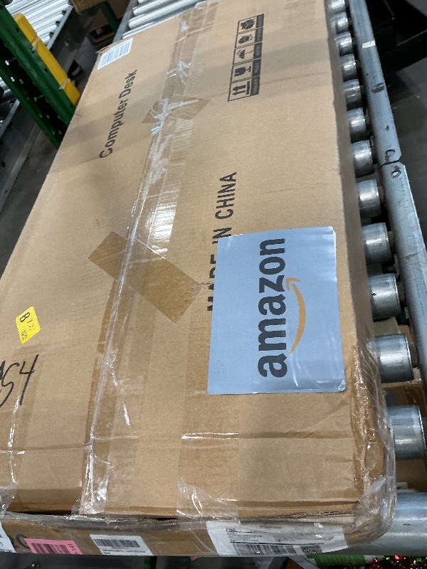 Photo 1 of **MISSING PIECES UNKNOWN**QZMDSM Portable Rolling Desk on Wheels Adjustable Height Desks for Small Spaces, 32" Computer Desk with Storage Shelves for Home Office Black