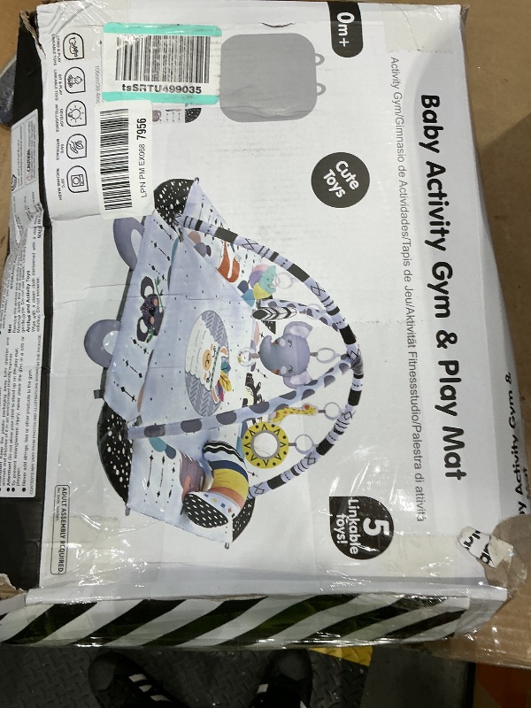 Photo 1 of *MISSING PIECES UNKNOWN**TFDER Baby Gym Play Mat, 8-in-1 Tummy Time Mat & Activity Gym, Washable Ball Pit, Infant Play Mat with Detachable Toys for Sensory Exploration and Motor Skill Development