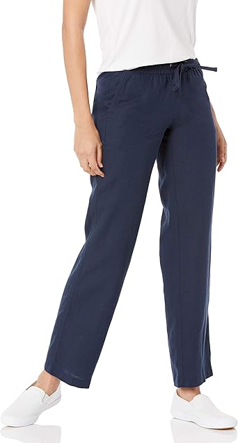 Photo 1 of **SIZE UNKNOWN**
Amazon Essentials Womens Linen Blend Drawstring Relaxed Fit Wide Leg Pant (Available in Plus Size)