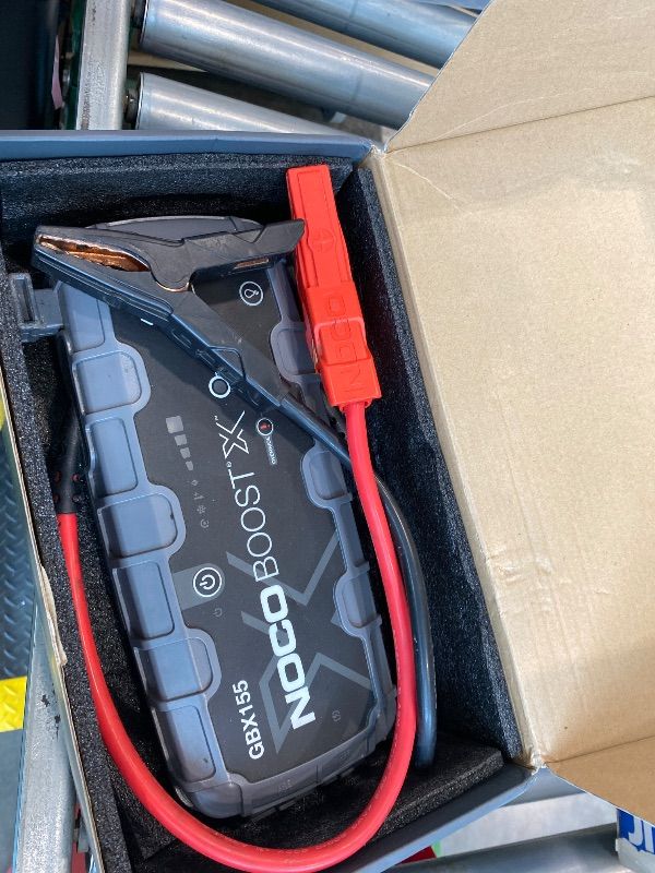 Photo 1 of *MINOR DAMAGE - USED*
NOCO Boost GB150: 3000A UltraSafe Jump Starter – 12V Lithium Battery Booster Pack, Portable Jump Box, Power Bank & Jumper Cables - for 9.0L Gas and 7.0L Diesel Engines
