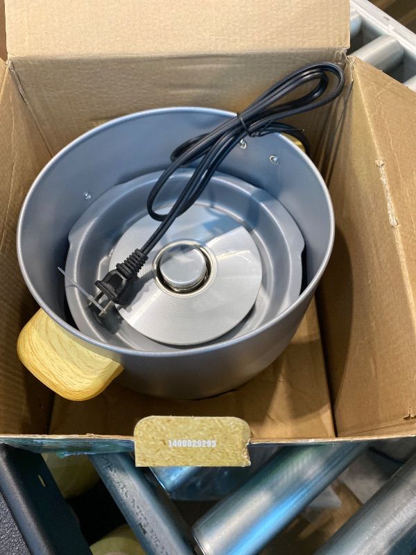 Photo 1 of ***MISSING PIECES*** GreenLife Rice Cooker with Removable PFAS-Free Nonstick Pot, 3-Cups Uncooked/6-Cups Cooked, One-Switch Design, Auto Keep Warm Function, Soup, Grains, Oatmeal, Wood Handle, Gray