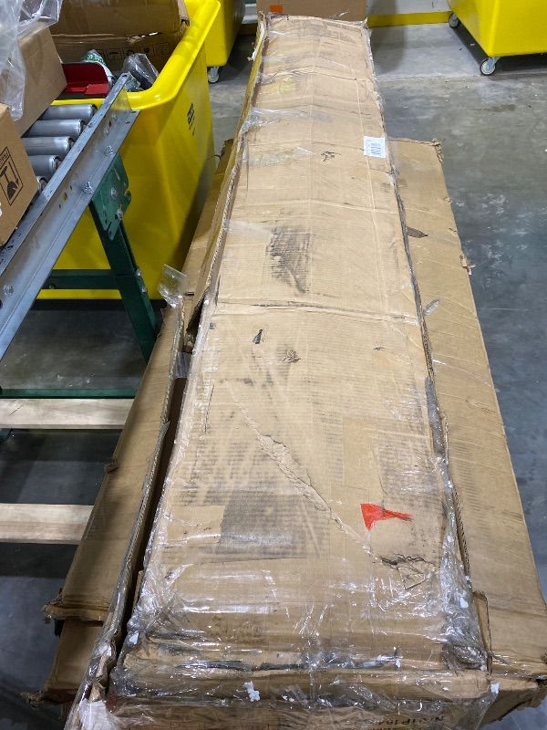 Photo 1 of **MISSING PARTS - Missing Hardware**
Merax Wood Canopy Bed Frame King Size, Four Posters Bed/Squeak Resistant/No Box Spring Needed, Walnut