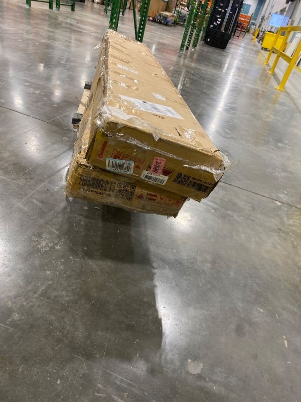 Photo 1 of **MISSING PARTS - Missing Hardware**
Merax Wood Canopy Bed Frame King Size, Four Posters Bed/Squeak Resistant/No Box Spring Needed, Walnut