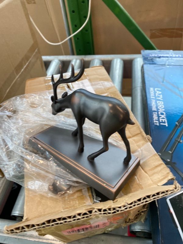 Photo 5 of **MISSING 1 Holder**
OCTERIC 4Pcs Stocking Holders, Reindeer Pattern Metal Mantel Hooks, Anti-Slip Heavy Duty Solid Cast Iron Mantle Hangers Xmas Décor for Fireplace Holiday Indoor Decoration