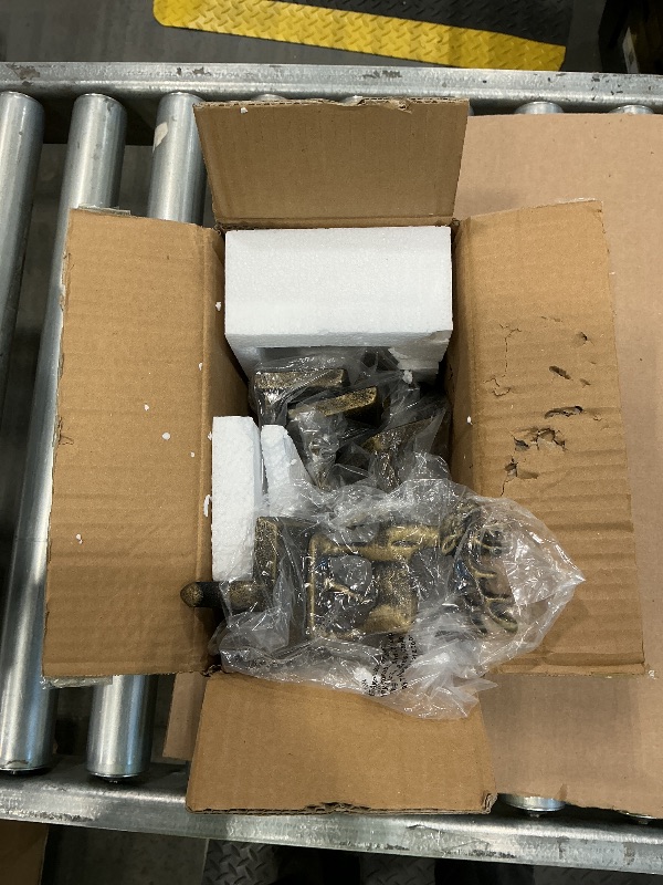 Photo 1 of **MISSING 1 Holder**
OCTERIC 4Pcs Stocking Holders, Reindeer Pattern Metal Mantel Hooks, Anti-Slip Heavy Duty Solid Cast Iron Mantle Hangers Xmas Décor for Fireplace Holiday Indoor Decoration