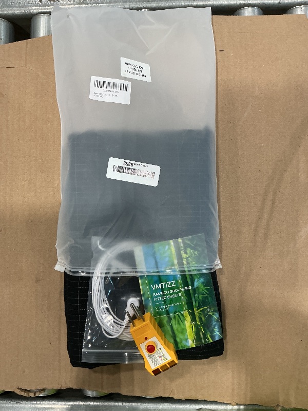 Photo 1 of **NEEDS TO BE WASHED, HAS DOG HAIR** Grounding Sheets, 90% Viscose Derived from Bamboo 10% Silver Infused Cooling Sheets, Silky Breathable Than Cotton for Hot Sleeper, 15 Deep Pocket Grounded Fitted Sheets Only, Black Queen-60"x80"x15"