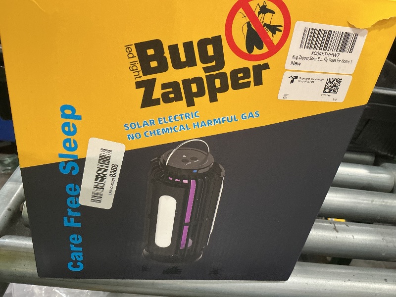 Photo 2 of TYPEC Bug Zapper 2 Pack, Solar Bug Zapper with 3 Solar Charging Panels, IP65 Waterproof Mosquito Zapper, 4200V Mosquito Zapper with LED Light, Outdoor Indoor AUTO ON/Off