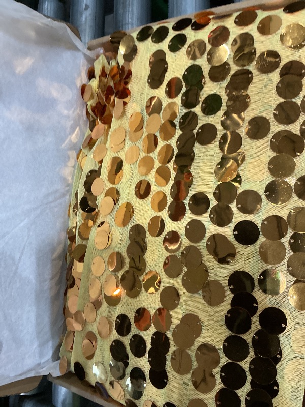 Photo 1 of **NO BALLOONS**
*look at pic* B-COOL Gold Sequin Tablecloth Party Glitter Christmas Table Cloth Big Payette 50x102 Inches Table Overlays for Birthday Holiday Baby Shower Anniversary Holiday Dinning Decoration