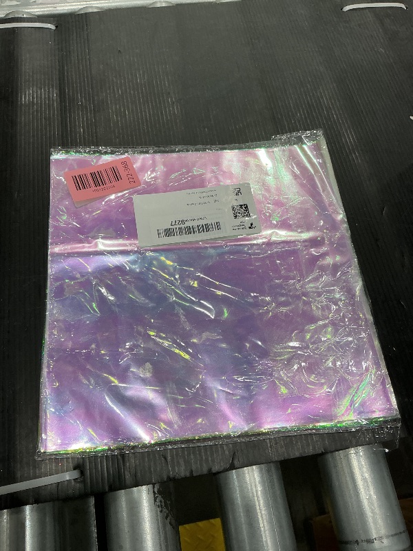 Photo 1 of *PARTIAL SET*
Prudiut 150 Pieces Cellophane Sheets Iridescent Cellophane Wrap Cellophane Gift Wrap for Iridescent Film Crafts Decoration Holographic Candy Wraps (9 x 9 Inch)