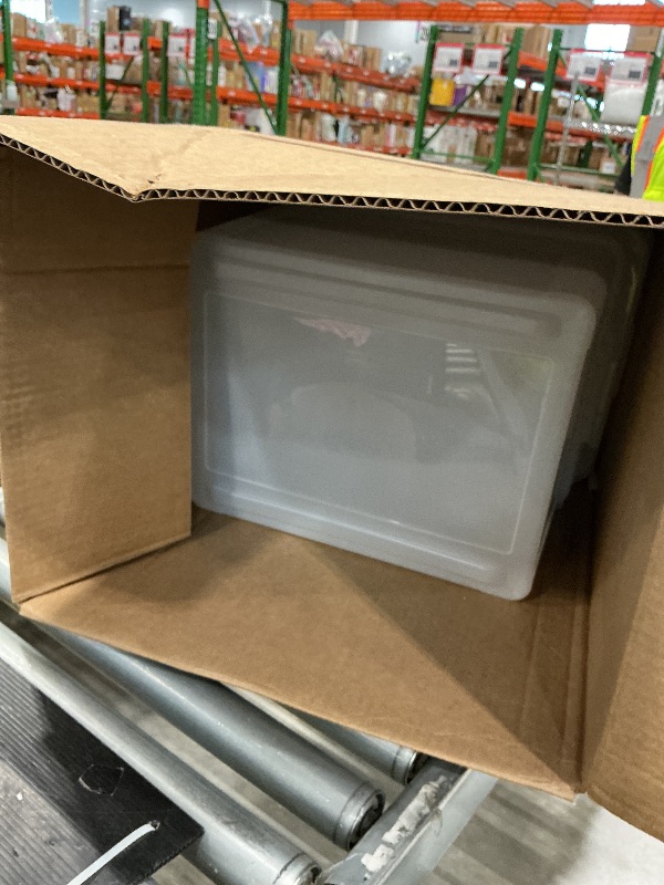 Photo 1 of **Missing**
IRIS USA File Box, Plastic File Organizer with Lids for Letter/Legal File, Portable Document Box For Moving, Storage Bin with Durable and Secure Lid, Stackable Nestable BPA-Free, Pearl 35 Qt. 4 Pack