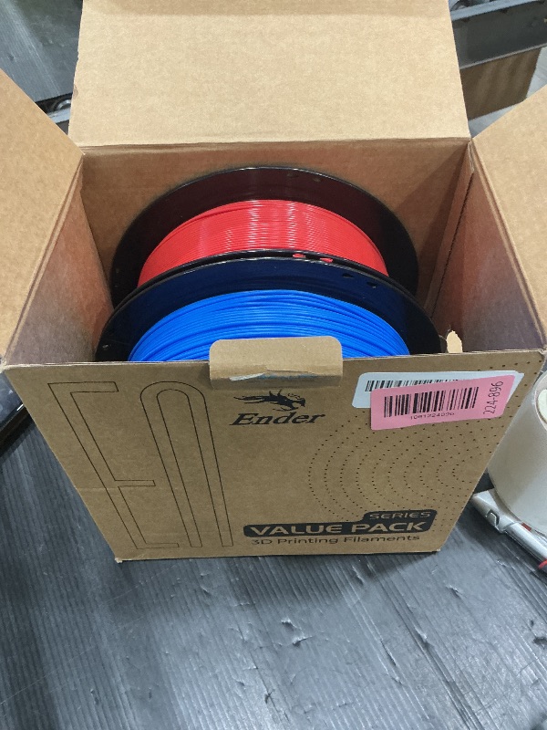 Photo 1 of Creality PLA Filament 1.75mm Bundle 2KG, 3D Printer Filament Dimensional Accuracy +/- 0.02mm, No-Tangling Strong Bonding 3D Printing Filament, Fits for Most FDM 3D Printers (Red & Blue)