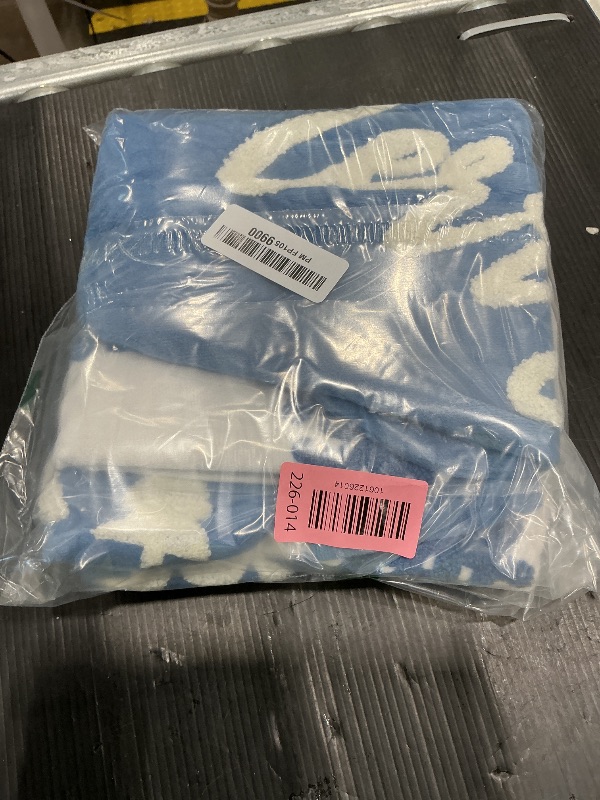 Photo 1 of *MINOR DAMAGE - USED*
Whaline 3Pcs Christmas Stocking 18 Inch Large Blue Hanging Stocking with Faux Fur Cuff Snowflake Reindeer Fireplace Gift Stocking for Kids Family Home Decoration Supplies