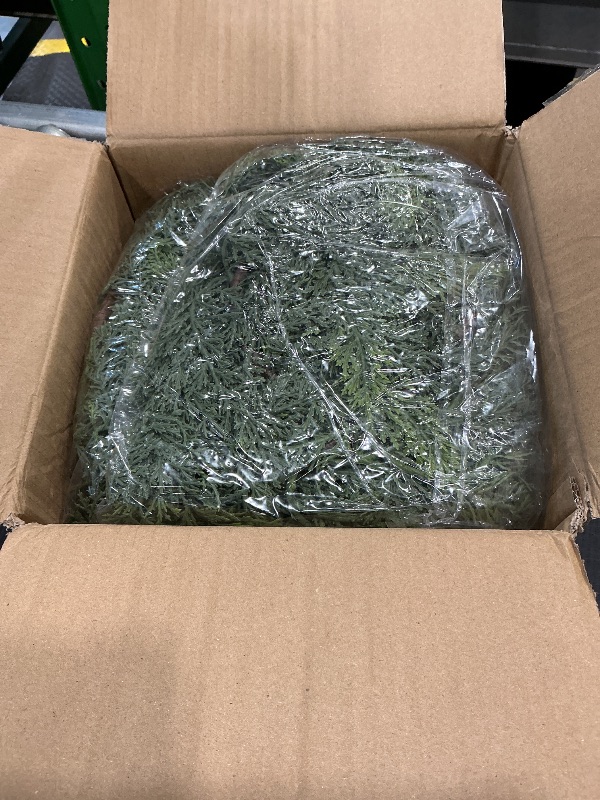 Photo 1 of -2PCS 180CM 80 BRANCHES CHRISTMAS CYPRESS CEDAR GARLAND ARTIFICIAL REALISTIC SOFT GREEN FAUX CEDAR PINE GARLAND FOR HOME FIREPLACE INDOOR OUTDOOR HOLIDAY PARTY DECORATION