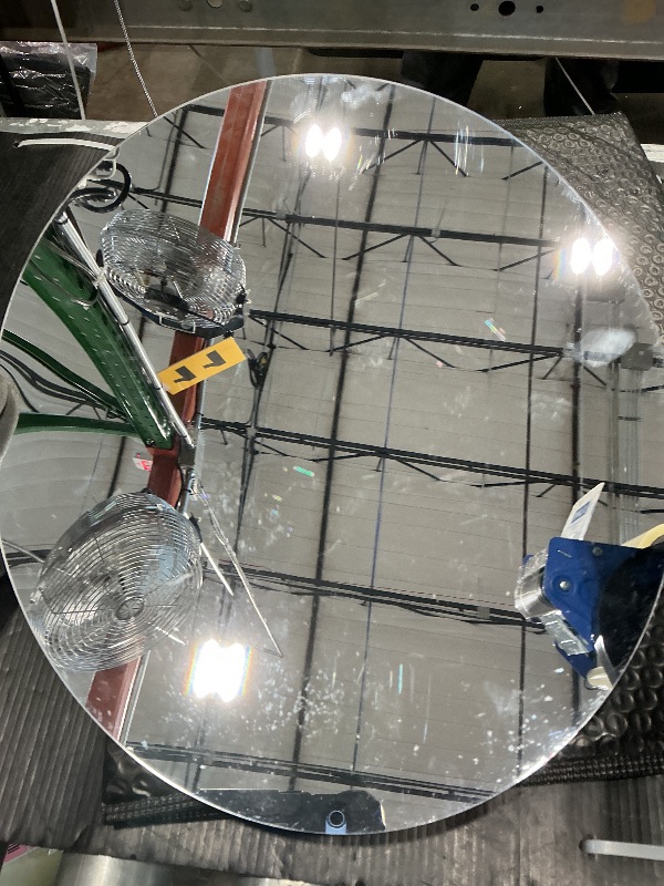 Photo 1 of *MINOR DAMAGE*
DARENYI 16.5 x 13 inch Frameless Oval Wall Mirror for Bathroom Sink, Non-Glass Shatterproof Acrylic Mirror Tile for Wall, Vanity, Bedroom, Living Room, Entryway, Home Decor, Double-sided Tapes Include