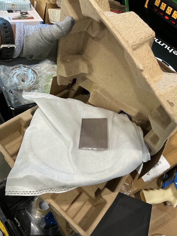 Photo 1 of simplehuman, Brushed 8" Round Wall Mount Sensor Makeup Mirror, 5x Magnification, Hard-Wired (100-240v), Stainless Steel, 8"