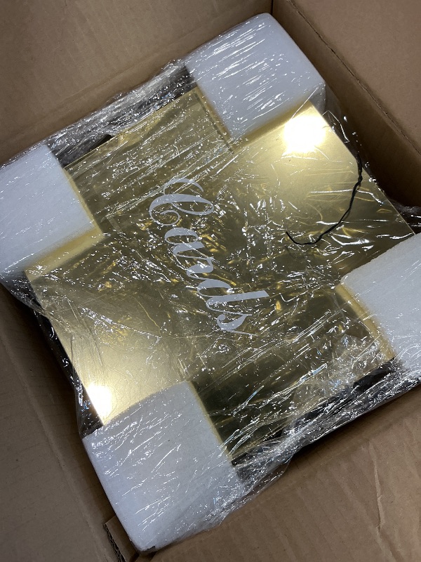 Photo 1 of Large Gold Mirror Acrylic Wedding Card Box with Slot and Pen, 10x10x5 inch Wedding Receptions Wishing Well Money Box, DIY Card Box for Wedding, Party, Graduation, Bridal Shower, Birthday (Gold Mirror)