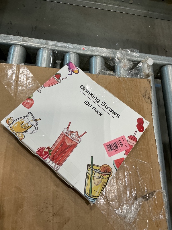 Photo 1 of [100 Pcs] Colorful Disposable Plastic Drinking Straws - 8.26" Long & 0.24" Diameter Cute Straws for Juice,Coffee,Milk,Cocktail, Ideal for Bachelorette Party, Birthday Party, Bridal Shower, Baby Shower