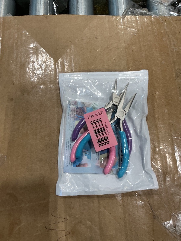 Photo 1 of *MINOR DAMAGE - USED*
Shynek 3pcs Jewelry Making Plier Tools with Needle/Chain/Round Nose Pliers and Wire Cutter for Jewelry Repair, Wire Wrapping, Crafts, Jewelry Making Supplies