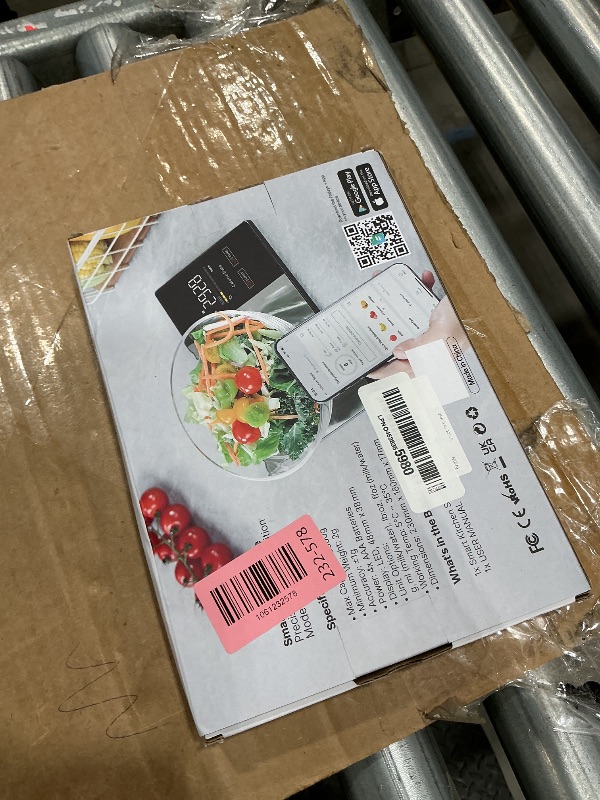 Photo 2 of KUAIVO Smart Nutrition Food Scale with LED Display, Tracks Calories, Fat, Carbs & Protein via App, 1g Precision Digital Kitchen Scale for Healthy Eating & Meal Prep