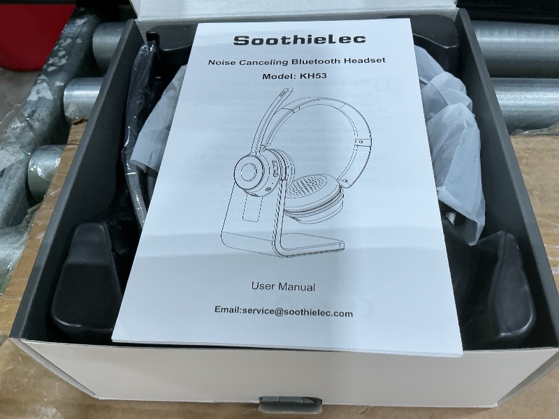 Photo 1 of (Upgraded Version) Wireless Headset, Bluetooth Headset with Noise Cancelling Microphone, Best Headphones with Mic Mute & USB Dongle for PC/Computer/Laptop/Cell Phones/Remote Work/Call Center