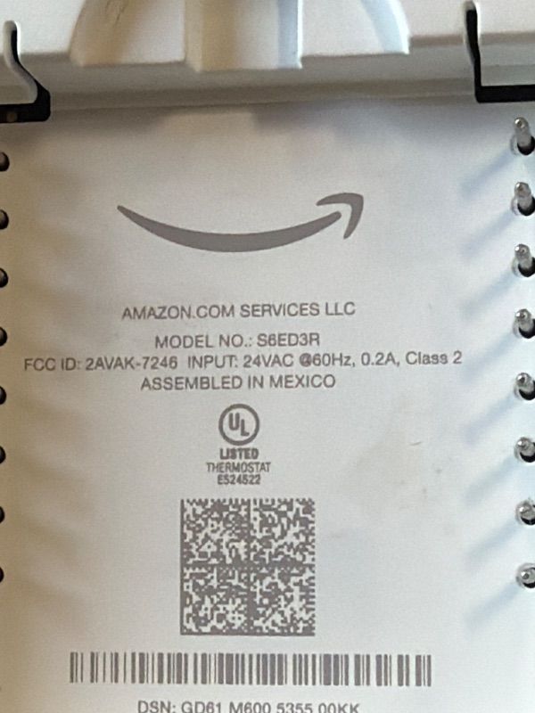 Photo 1 of *USED*
Amazon Smart Thermostat – Save money and energy - Works with Alexa and Ring - C-wire required