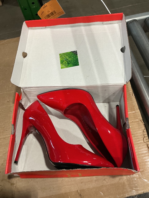 Photo 1 of hingswink Womens Red High Heels 4 Inch Closed Pointed Toe Pumps Stiletto Heels for Women Dress Sexy Wedding Pumps, Red10