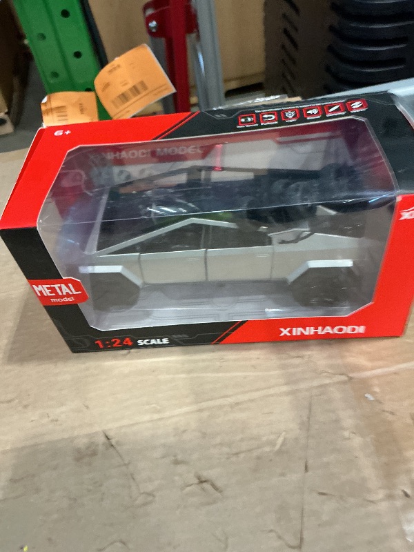 View 2 of 1/24 Large Toy Truck - FUBARBAR Model Car, 1:24 Diecast Toy Pickup for Kids Boys 3+ Years - Electric Metal Drivable Truck with Sound, Light, and Pull-Back Action