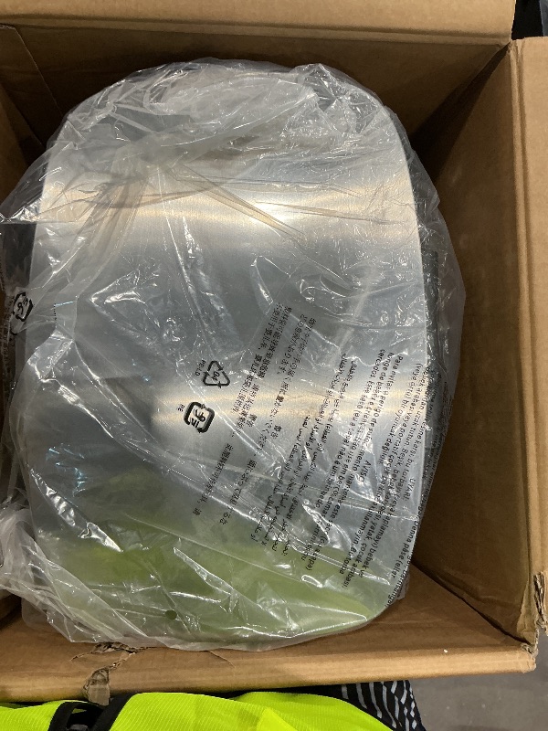 Photo 1 of *USED - Major Damage*
Amazon Basics Smudge Resistant Rectangular Trash Can With Soft-Close Foot Pedal, Brushed Stainless Steel, 50L/13.2 Gal, 16.7x14.7x25.9 in, Satin Nickel Finish