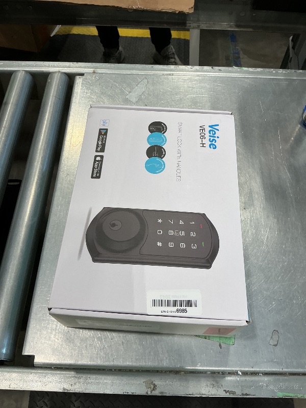 Photo 2 of Veise VE06-H Smart Front Door Lock Set, App Control, Keyless Entry Deadbolt with Lever Handle, Electronic Digital Touchscreen Keypad, Auto Lock, Easy Install, Satin Nickel