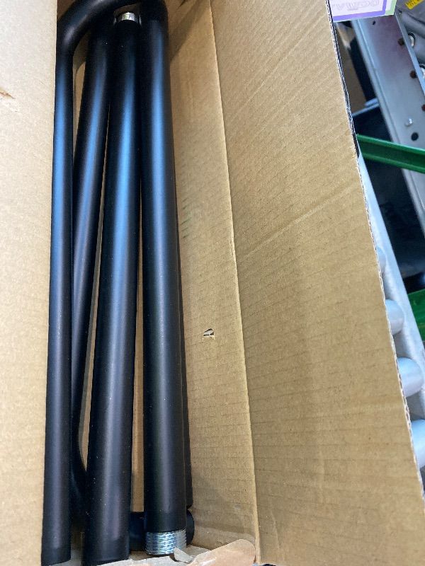 Photo 1 of **MISSING PARTS/check clerk comments**
TANGWIN Black Wrap Around Curtain Rods 48 to 90:Blackout Heavy Duty Adjustable Window Curtain Rod for Bedroom Kitchen,Modern Industrial Curved French Return Metal Drapery Rods Easy Install,Matte Black