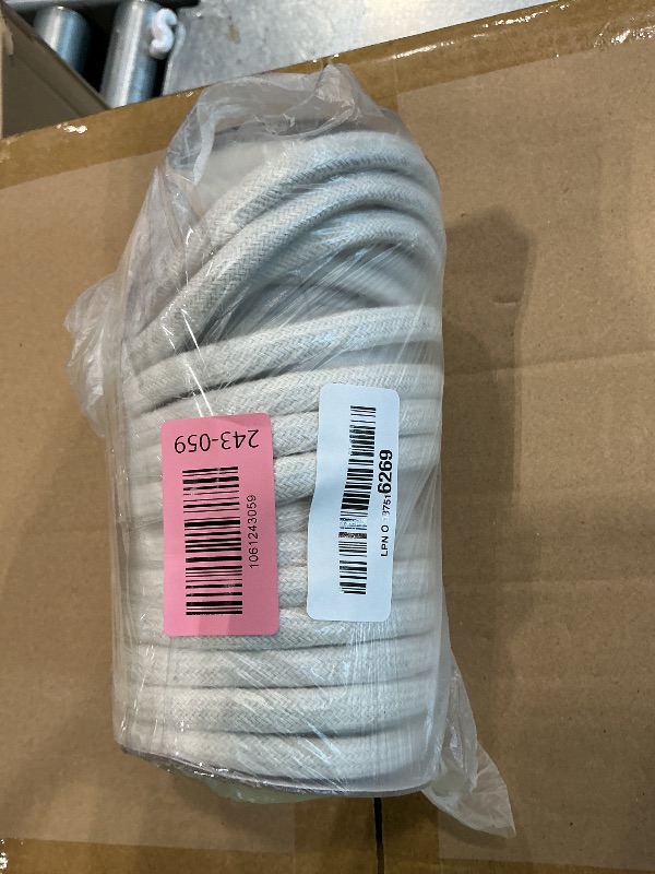 Photo 1 of 0.37 Inch x 20 yd Cotton Piping Cord Natural Cording, Natural Soft Replacement Drawstring Cords, Cotton Cording Macrame Rope for Macrame Plant Hangers, Wall Hangings, DIY Crafts (Beige)