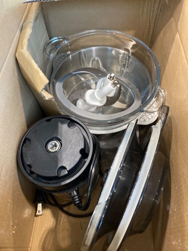 Photo 1 of *USED*
Kitchen in the box Food Processor, Electric Meat Grinder & Food Chopper with 400W Powerful Veggie Chopper-2 Bowls?8 Cup+8 Cup? & 2 Bi-Level Blades for Meat/Fish/Vegetable/Baby Food?Black Button? *Item Is Dirty*
