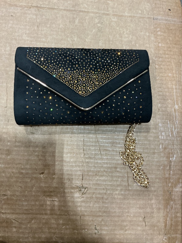 Photo 1 of **MINOR DAMAGE**
CHARMING TAILOR Envelope Purse Formal Faux Suede Clutch Rhinestone Evening Bag for Women Party Handbag