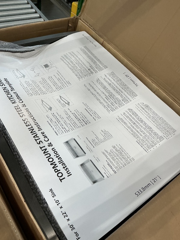 Photo 1 of **MISSING PARTS**
SOMRXO 30×22 Drop In Kitchen Sink with Faucet Combo - Black Stainless Steel Drop In Sink with Cup Washer, 9 Inch Deep Single Bowl Sinks and Faucets Combo Set,Top Mount Design for Modern Kitchens